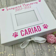 Load image into Gallery viewer, Personalised Treasured Memories Dog / Pet Photo Keepsake Memory Box