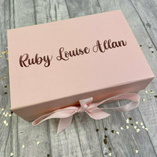 Load image into Gallery viewer, Personalised Newborn Baby Small Keepsake Gift Box