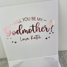 Load image into Gallery viewer, Personalised Will You Be My GodMother? Large Keepsake Gift Box - Little Secrets Clothing