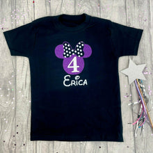 Load image into Gallery viewer, Personalised Minnie Mouse Birthday T-Shirt - Little Secrets Clothing