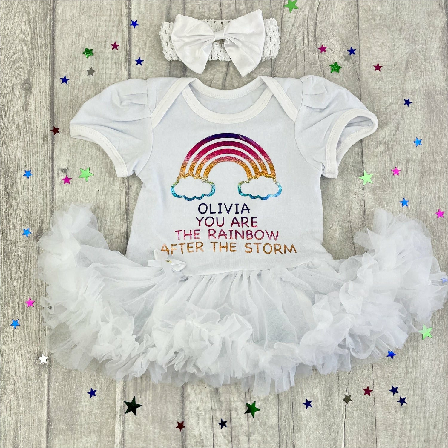 Rainbow outfit baby best sale