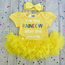 Load image into Gallery viewer, I'm The Rainbow After The Storm Baby Girl Tutu Romper