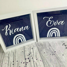 Load image into Gallery viewer, Personalised Money Box, Fund Frame, Rainbow Design