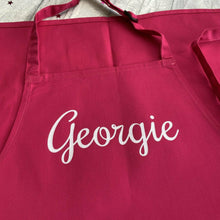 Load image into Gallery viewer, Personalised Children's Cooking & Baking Apron, Custom Font Style & Apron Colour