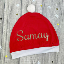 Load image into Gallery viewer, Personalised Christmas Santa Hat for toddlers and babies