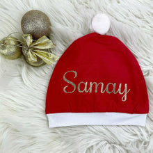 Load image into Gallery viewer, Personalised Christmas Santa Hat for toddlers and babies