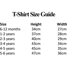 Load image into Gallery viewer, T-shirt size guide