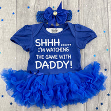 Load image into Gallery viewer, Daddy's Girl Football Tutu Romper, World Cup 2022