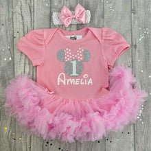 Load image into Gallery viewer, 1st Birthday Minnie Mouse Tutu Romper