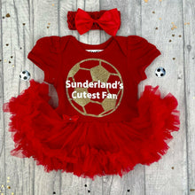 Load image into Gallery viewer, Personalised Sunderland's Cutest Fan Tutu Romper - Little Secrets Clothing