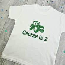 Load image into Gallery viewer, Personalised Birthday Boys Tractor T-Shirt
