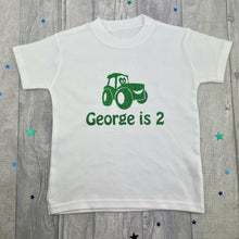 Load image into Gallery viewer, Personalised Birthday Boys Tractor T-Shirt