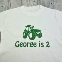 Load image into Gallery viewer, Personalised Birthday Boys Tractor T-Shirt