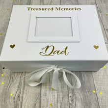Load image into Gallery viewer, Treasured Memories A4 Photo Box Remembrance Keepsake Bereavement Gift