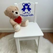 Load image into Gallery viewer, Personalised Teddy Bear Chair Wooden Nursery Chair, Bedroom Furniture
