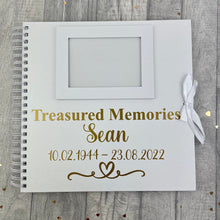 Load image into Gallery viewer, Personalised Bereavement Gift, Treasured Memories Photo Scrapbook