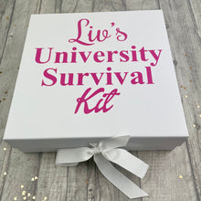 Load image into Gallery viewer, Personalised University Survival Keepsake Gift box