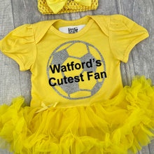 Load image into Gallery viewer, Watford's Cutest Fan Football Tutu Romper - Little Secrets Clothing