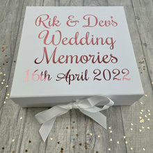 Load image into Gallery viewer, Personalised Wedding Memories Keepsake Gift Box