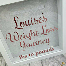 Load image into Gallery viewer, Personalised Weight Loss Journey Diet Money box Saving Fund, Rose Gold Design