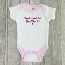 Load image into Gallery viewer, Personalised Luxury 4 Piece Premature Baby Clothing Set, Including Welcome To The World Romper, Hat, Cardigan and Pants