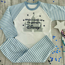 Load image into Gallery viewer, When I Wake Up I'm Going To Disney Boy Blue Stripe Pyjamas