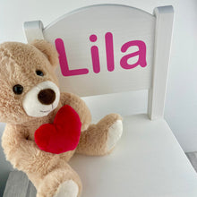 Load image into Gallery viewer, Personalised Baby Girls & Boys Wooden, Nursery, Dining Chair