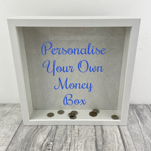 Load image into Gallery viewer, Custom Your Own Money Box Saving Fund Gift, White Glitter Background - Little Secrets Clothing