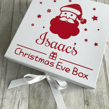 Load image into Gallery viewer, Personalised Girl and Boys Red and White Santa Christmas Eve Box Keepsake Gift