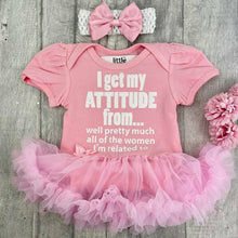 Load image into Gallery viewer, My Attitude From All Of The Women I'm Related To Baby Girl Tutu Romper - Little Secrets Clothing