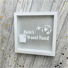 Load image into Gallery viewer, Personalised Travel Fund Money Box Frame