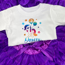 Load image into Gallery viewer, Personalised Birthday Boutique Tutu Set, My Little Pony Design - Little Secrets Clothing
