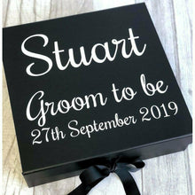 Load image into Gallery viewer, Personalised 'Groom to Be' Wedding Day Memory Box, Keepsake Gift Box