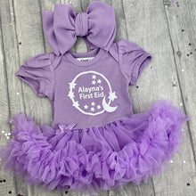 Load image into Gallery viewer, Personalised First Eid Tutu Romper & Oversized Bow Headband Set - Little Secrets Clothing