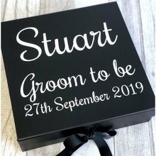 Load image into Gallery viewer, Personalised 'Groom to Be' Wedding Day Memory Box, Keepsake Gift Box