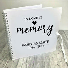 Load image into Gallery viewer, Personalised Memorial Guest Book Keepsake Scrapbook Photo Album - Little Secrets Clothing