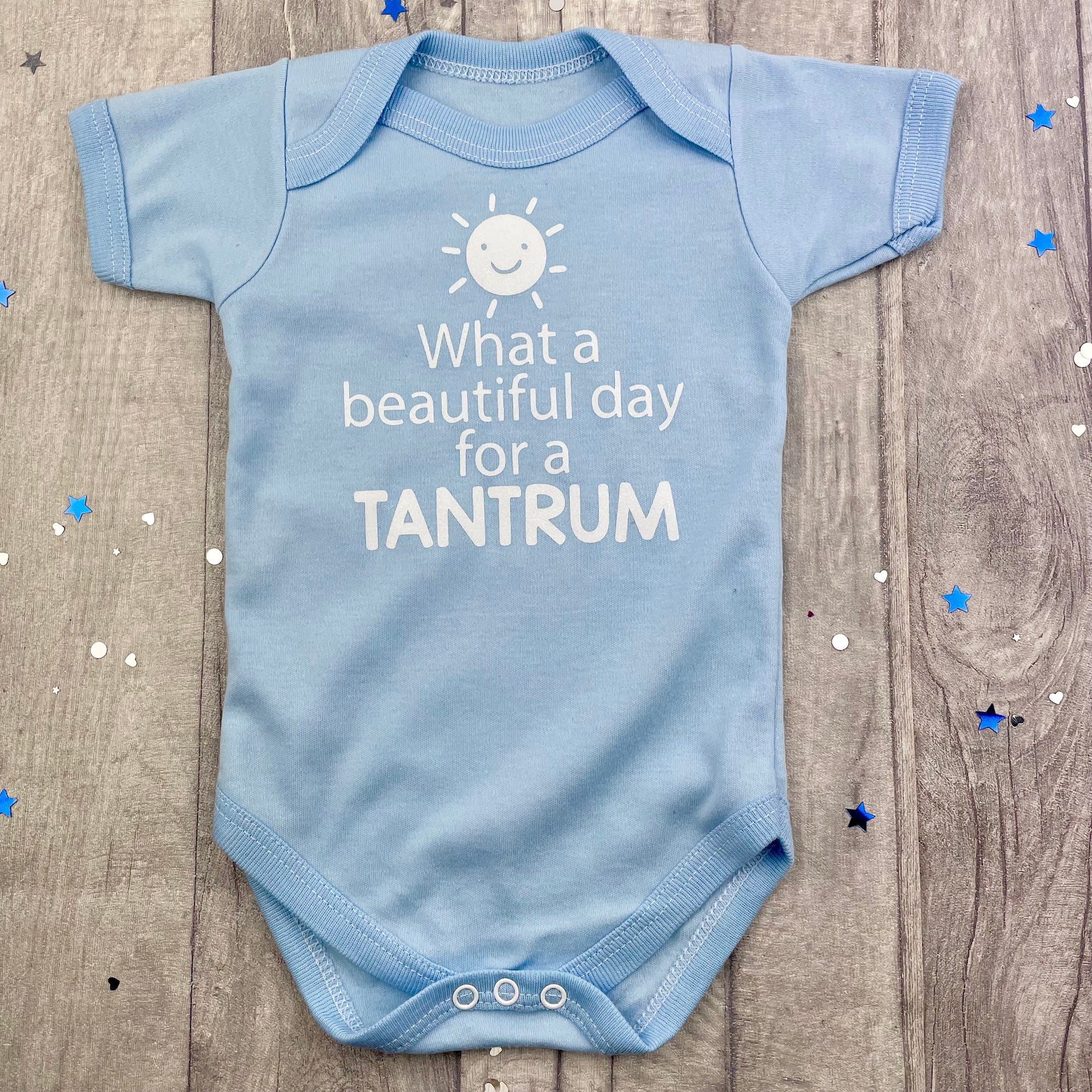 Newborn Baby Tantrum Quote Short Sleeve Romper Vest