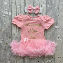 Load image into Gallery viewer, 'Mummy's Mini Me' Baby Girl Tutu Romper With Matching Bow Headband