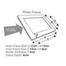 Load image into Gallery viewer, Photo frame Size guide