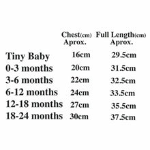 Load image into Gallery viewer, Tutu Romper Size Guide