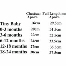 Load image into Gallery viewer, Tutu Romper Size Guide Chart