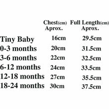 Load image into Gallery viewer, Tutu Romper Size Guide