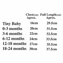 Load image into Gallery viewer, Tutu Romper Size Guide