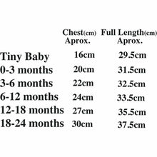 Load image into Gallery viewer, Tutu Romper Size Guide