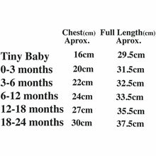 Load image into Gallery viewer, Tutu Romper Size Guide