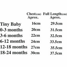 Load image into Gallery viewer, Tutu Romper Size Guide