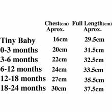 Load image into Gallery viewer, Tutu Romper Size Guide chart
