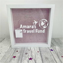 Load image into Gallery viewer, Personalised Travel Fund Money Box Frame