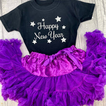 Load image into Gallery viewer, Girls Happy New Year Boutique Skirt & Top Set - Little Secrets Clothing