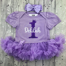 Load image into Gallery viewer, Baby Girls Personalised 1st Birthday Tutu Romper Dress
